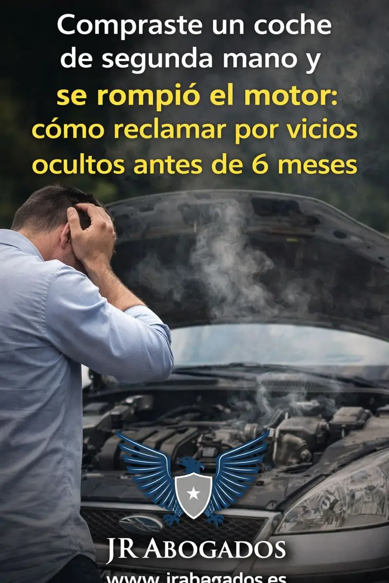 Avería grave tras comprar un coche a un particular: burofax y resolución del contrato por vicio oculto