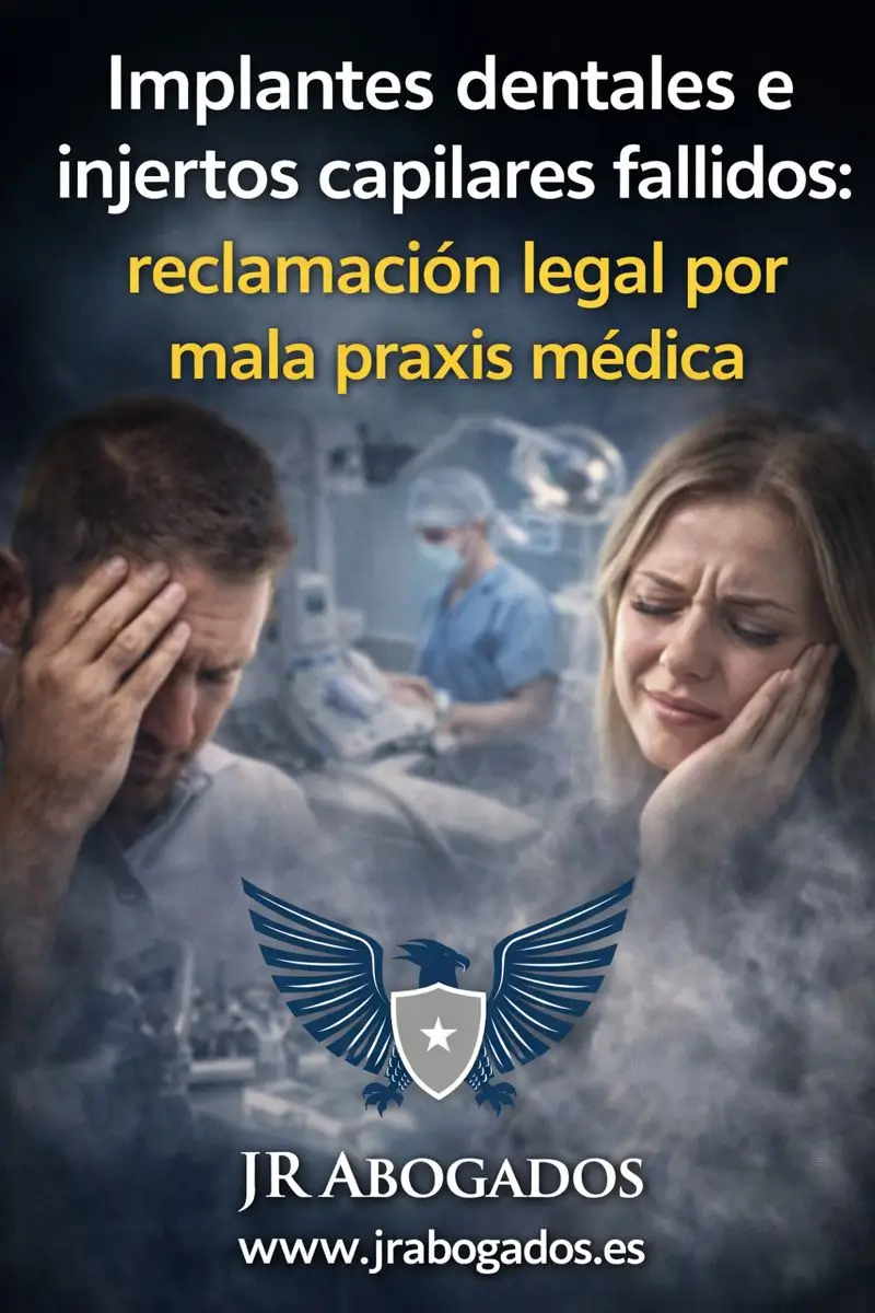 Implantes dentales e injertos capilares fallidos: reclamación legal por mala praxis médica
