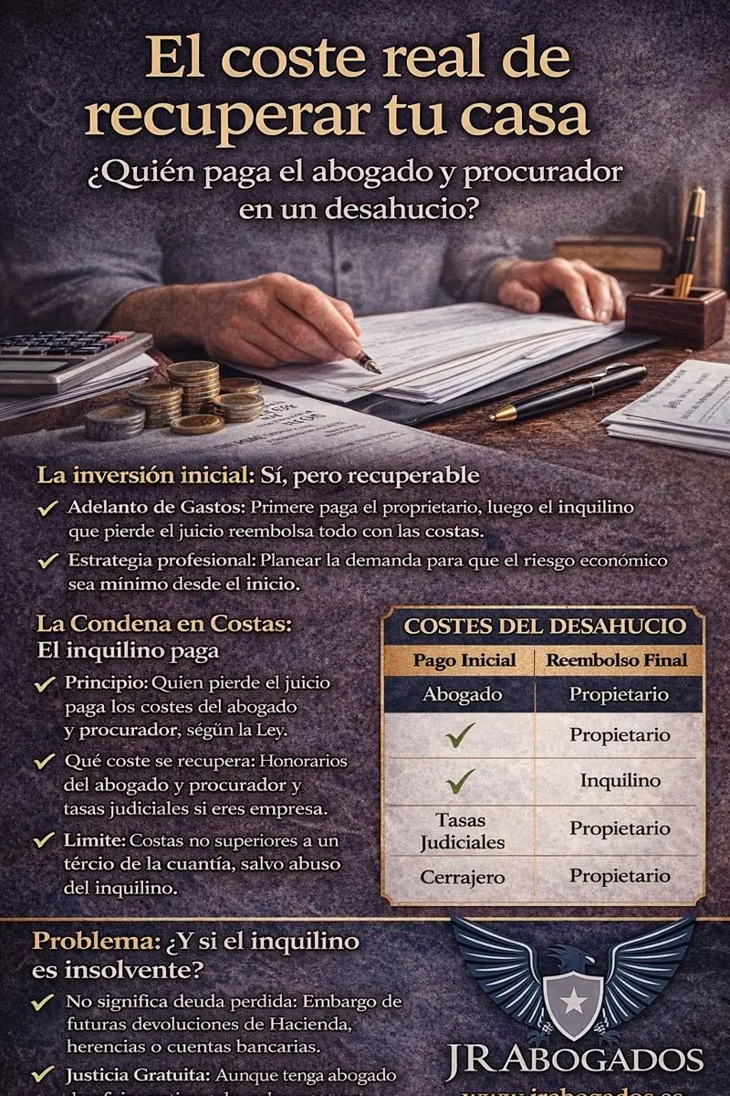 Inquilinos insolventes y costas judiciales: ¿Qué pasa si el juez le condena pero no tiene dinero?