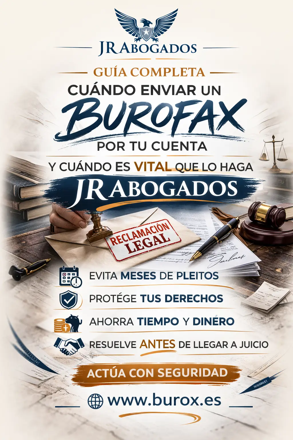 Guía completa: Cuándo enviar un burofax por tu cuenta y cuándo es vital que lo haga JR Abogados