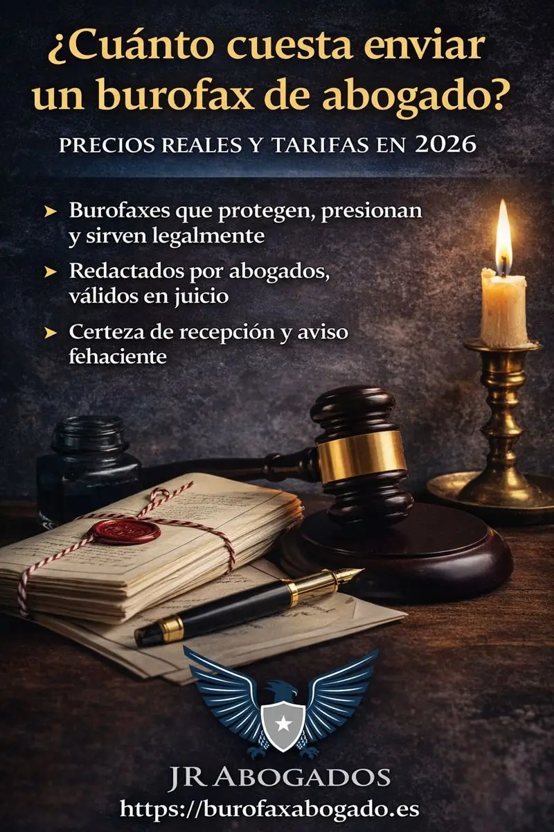 ¿Qué incluye el precio de un burofax enviado por un despacho de abogados?