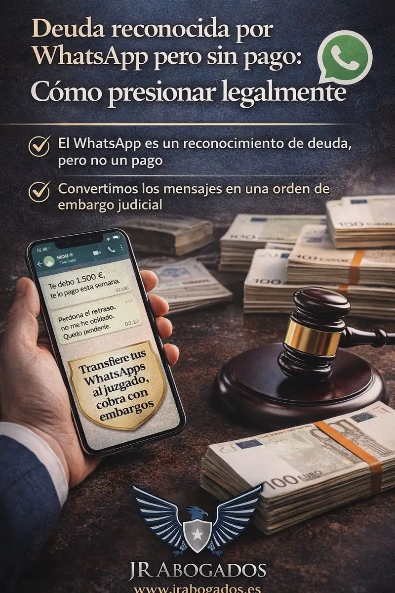 Deuda reconocida por WhatsApp pero sin pago: cómo presionar legalmente
