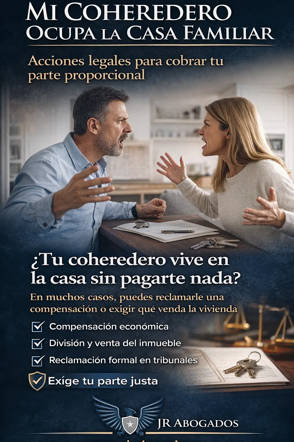 Herencia bloqueada: uno disfruta la casa y los demás pagan el silencio