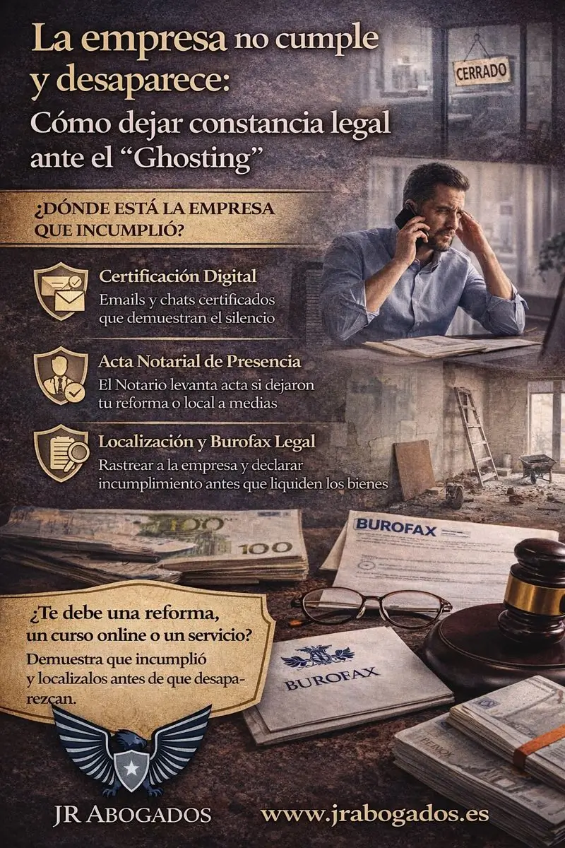Trabajo realizado y factura impagada: primer paso legal